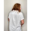 Women's Gauze Short Sleeve Button Up Shirt - Dylan - 3 of 4