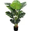 Wikineon Artificial Monstera Plant 4 Ft Fake Plants with Plastic Pot for Office and Home Decor, Tall Faux Plant for Indoors and Outdoors. - 3 of 4
