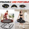 Jump Into Fun 40" Foldable Trampoline With 3-Level Adjustable Foam Handle Silent Stretching, for Kids Adults, Indoor/Outdoor Mini Trampoline - 2 of 4