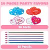 Joyfy 28 Packs  Valentines Day Cards with Bendy Pencils for Kids-Classroom Exchange Gifts Valentine's Day Party - 3 of 4