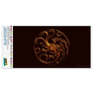 House Of The Dragon Bronze Targaryen Sigil Automotive Bumper Sticker - 1 of 4