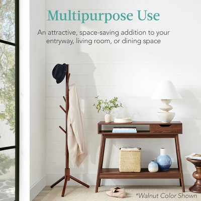 White Mid-Century Modern Console Table with Storage