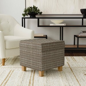 Cole Classics Square Storage Ottoman with Lift Off Top - HomePop - 1 of 4