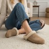 CUSHIONAIRE Cliché Genuine Suede Woven Mule Slippers for Women Indoor and Outdoor - Slip On Faux Fur Lining Women Footwear for Comfort - 2 of 4