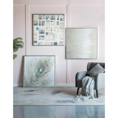 Golden Sunshine Hand-Painted Abstract Canvas Wall Art