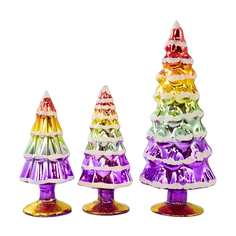 Cody Foster 7.0 Inch Small Pastel Rainbow Hue Trees Easter Spring Lgbtq Decorate Decor Village Mantle Tree Sculptures, 2 of 4