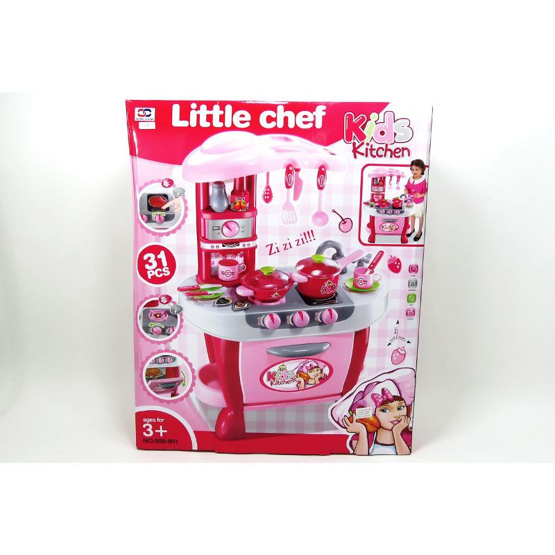 Link Worldwide Little Chef 31pc Set Deluxe Kitchen Appliance Cooking Play Set With Lights & Sound - Pink, 4 of 5