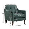 Modern Accent Chair with USB and Storage,Upholstered Tufted Reading Chair with Wide Backrest for Living Room or Bedroom–Maison Boucle - 4 of 4