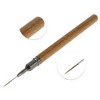 Unique Bargains Nail Painting Brushes for Polish Painting Home DIY Brown 1 Pc - 3 of 4