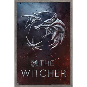 Trends International Netflix The Witcher: Season 3 - Medallion One Sheet Framed Wall Poster Prints - 1 of 4