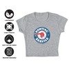 Pontiac Vintage Pontiac Service Women's Cap Sleeve Baby Rib Crop Top Athletic Heather - 4 of 4