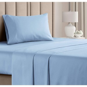 100% Cotton 400 Thread Count 4 Piece Sheet Set - Soft & Cozy Sateen Bed Sheets - CGK Linens - 1 of 4