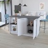 Kitchen Island with Generous Countertop and Two Open Storage Shelves - 2 of 4
