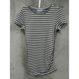 Casual Short Sleeve Fold Button Maternity Top - 1 of 1