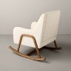 Boucle Upholstered Nursery Rocking Chair Oak/Cream - Hearth & Hand™ with Magnolia - 4 of 4