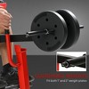 Angel Sar Calf Training Machine, Seated Calf Raise Equipment with Dual Olympic Weight Posts, Adjustable Foot Platform, Padded Seat for Home Gym - 3 of 4