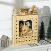 SEVOBAL Decorative Holiday Scene Props Christmas Village Box Advent Calendar Holiday Countdown Display, Gold, 15.75"*4.72"*12.99" - 3 of 4