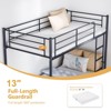 Karl Home Green Twin Over Twin Steel Bunk Bed Frame Ladder Bedroom Dorm Room for Kids Adult Children - 3 of 4