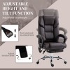 Okak Massage Computer Chair with 6 Vibration Points and Heat, Office Chair with Footrest and Tilt Function, Comfy Chair for Study, Office - 3 of 4
