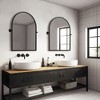 PexFix 24 in. W x 36 in. H Arched Metal Framed Pivoted Bathroom Wall Vanity Mirror in Black - 2 of 4