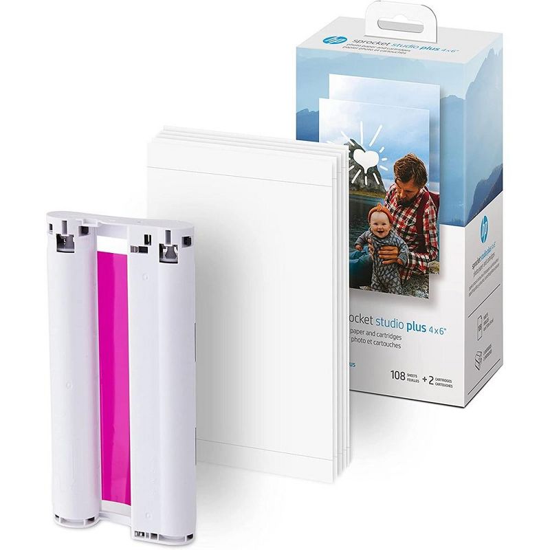 HP Sprocket Studio Plus 4 x 6" Photo Paper and Cartridges (Includes 108 Sheets and 2 Cartridges) Compatible only with HP Sprocket Studio+ Printer, 2 of 6