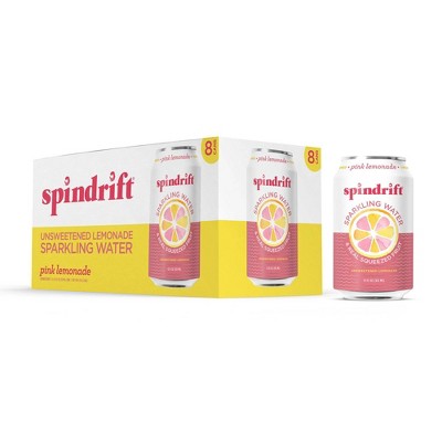 Spindrift Pink Lemonade Sparkling Water - 8pk/12 Fl Oz Cans : Target