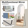 71" x 31" Arched Metal-Framed Full-Length Floor Mirror with Bracket - 4 of 4