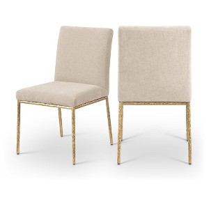Meridian Furniture,Reeves Chenille Fabric Dining Chair, Set of 2 - 1 of 4
