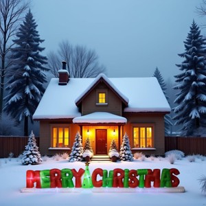 20' MERRY CHRISTMAS Running Light Show - 1 of 4