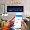 Acekool 50" Smart Fireplace with WiFi, Adjustable Flame, Remote and App Control, Wall Mounted/Recessed, Black, Home Living Room Bedroom Decor - 4 of 4