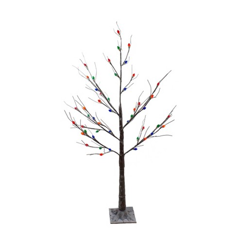 Northlight 4' Pre-lit Led Brown Artificial Christmas Tree- Multi ...