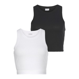 Women's 2 Pk Crop Tank Tops - LASCANA - 1 of 4