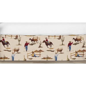 Sweet Jojo Designs Boy Baby Crib Bed Skirt Wild West Cowboy Multicolor - 1 of 3