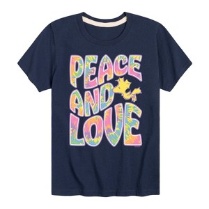 Boys' - Peanuts - Peace & Love Woodstock Short Sleeve Graphic T-Shirt - 1 of 4