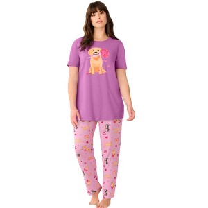Dreams & Co. Graphic Tee PJ Set - 1 of 4