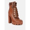 Yeti High Heel Lace Up Biker Women Boots - 2 of 4
