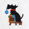 Linum Home Textiles Embroidered Luxury 100% Turkish Cotton Hand Towels - Christmas Dog (Set of 2) - 3 of 3