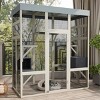 62"Wx70"H Large Black Rust-proof Metal Wire Outdoor Pet Enclosure With Waterproof Top -Maison Boucle - 2 of 4