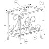 ?Vynxaria Elegant Accent Table with Clear Tempered Glass and White Metal Frame - 3 of 4