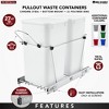 Rev-A-Shelf RV-15KD Series Double 27 Quart Sliding Pull-Out Waste Container for Base Kitchen Cabinet - 4 of 4
