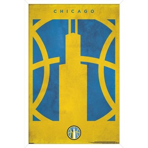 Trends International WNBA Chicago Sky - Logo 25 Framed Wall Poster Prints - 1 of 4