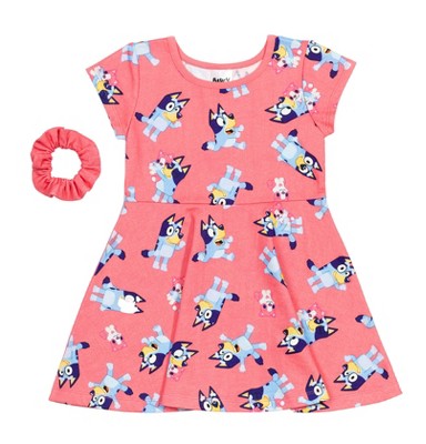 Barbie Big Girls Short Sleeve Dress Pink 10-12 : Target