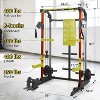 Multi-Function Power Cage 2000LB Capacity With Dual Independent Pulley System+Adjustable Cable Crossover for Home Gym&Garage Workouts - 3 of 4