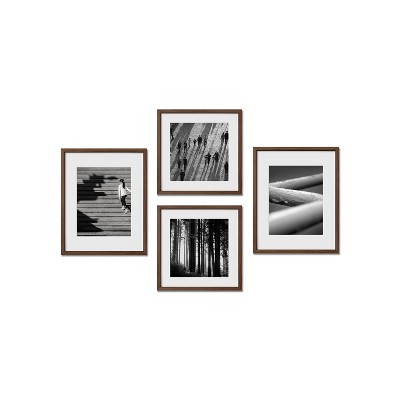 Haus and Hues Alden Gallery Wall Frame Set with Real Glass and Mat