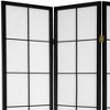 Oriental Furniture 6' Tall Japanese Shoji Room Divider 3 Panels Black - image 2 of 3