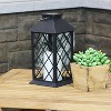 Sunnydaze Outdoor Concord Hanging Tabletop Solar LED Rustic Farmhouse Decorative Candle Lantern - 11" - 4 of 4