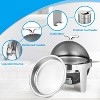 Roll Top Chafing Dish Buffet Set - 6 Qt Stainless Steel Professional Buffet Chafer with Warming & Cooling Tray for Wedding Catering Banquets Parties - 4 of 4