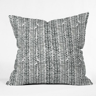 Black/White Check Throw Pillow - Deny Designs