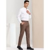 INSPIRE CHIC Men's Houndstooth Geometric Printed Color Block Dress Pants - 4 of 4