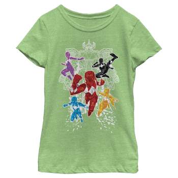 Girl's Power Rangers Geometric Megazord Team T-Shirt